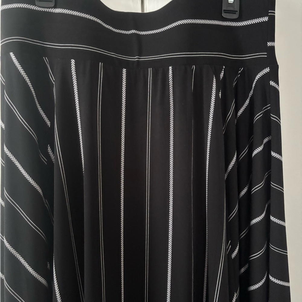 Black and White Striped Skirt